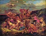 Eugene Delacroix Lion Hunt oil on canvas